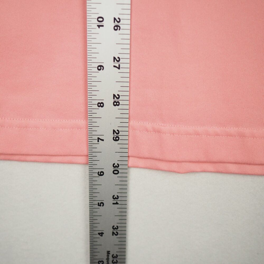 Evanston Golf Club Polo Shirt Mens L Pink Ashworth Performance Tech Dry Stretch - Picture 11 of 11